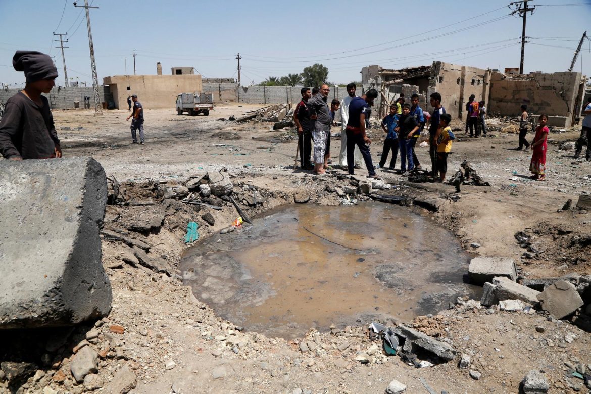 Krater des Anschlags in Bagdad; © Wissm al-Okili/Reuters-NAMPA