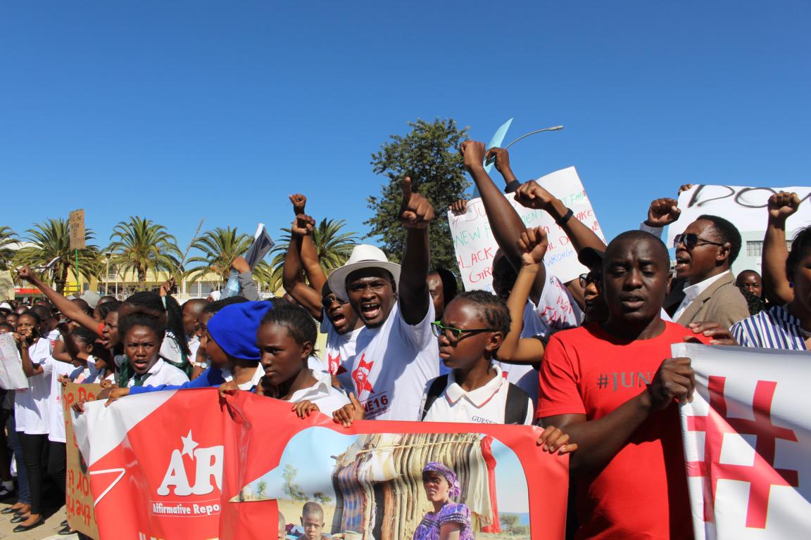 Protest in Windhoek; © NAMPA