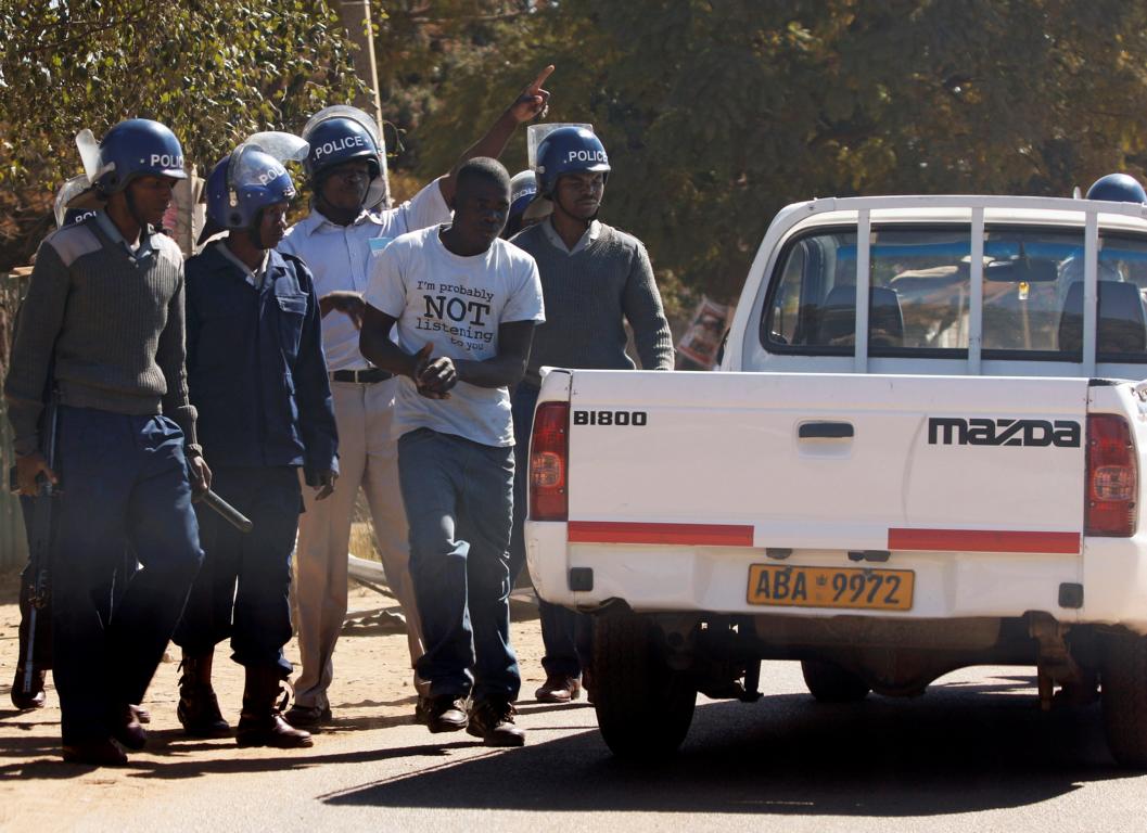 Polizeieinsatz in Harare; © Philimon Bulawayo/AFP-NAMPA