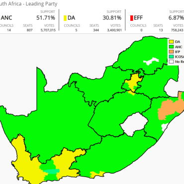 Wahlkarte in Südafrika; © IEC, www.elections.org.za