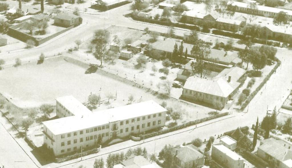 Eine Luftaufnahme des DHPS-Internats aus den 1960er Jahren; © DHPS