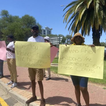Friedliche Proteste von Ex-Air-Namibia-Mitarbeitern; © Hitradio Namibia
