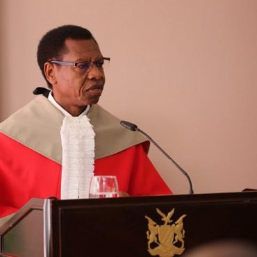 Chief Justice Peter Shivute bei der Eröffnung des Justizjahres 2023; © Emelia Kambuta/Nampa