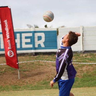 Christian Knobloch vom SFC2 im Einsatz; © Namibia Fistball Association