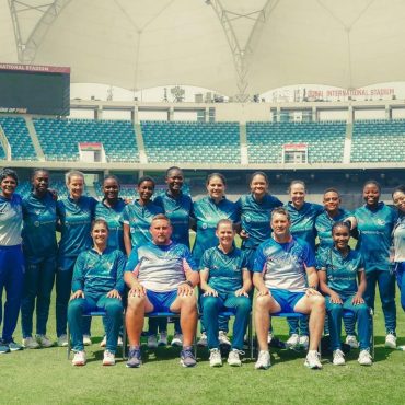 Die namibische Frauen-Cricketnationalmannschaft in Dubai; © Cricket Namibia/Facebook