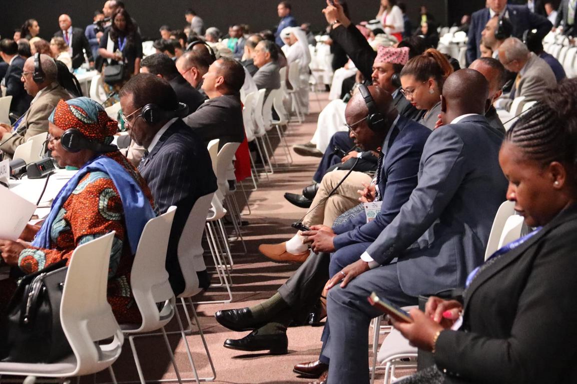Die namibische Delegation bei der UN-Klimakonferenz in Dubai; © Office of the Namibian President