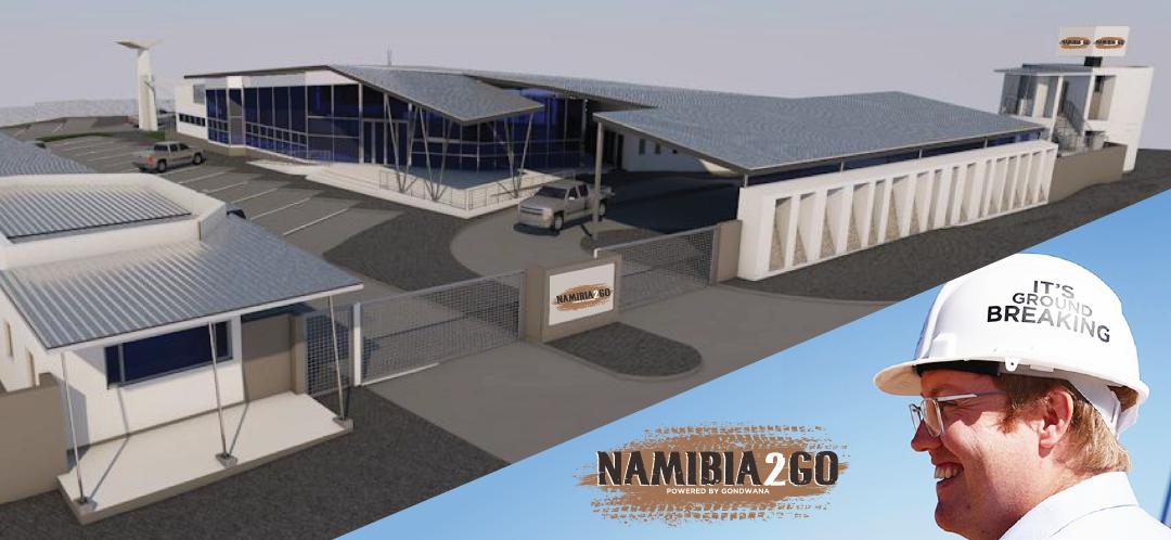 Im Aufbau begriffenes Mietwagenzentrum von Namibia2Go; © Staby Designs