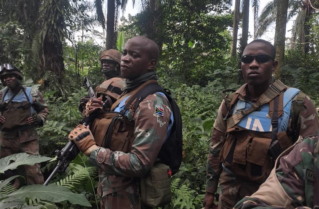 Südafrikanische Soldaten bei einer Trainingsmission im Osten der DRC; © SANDF/Facebook